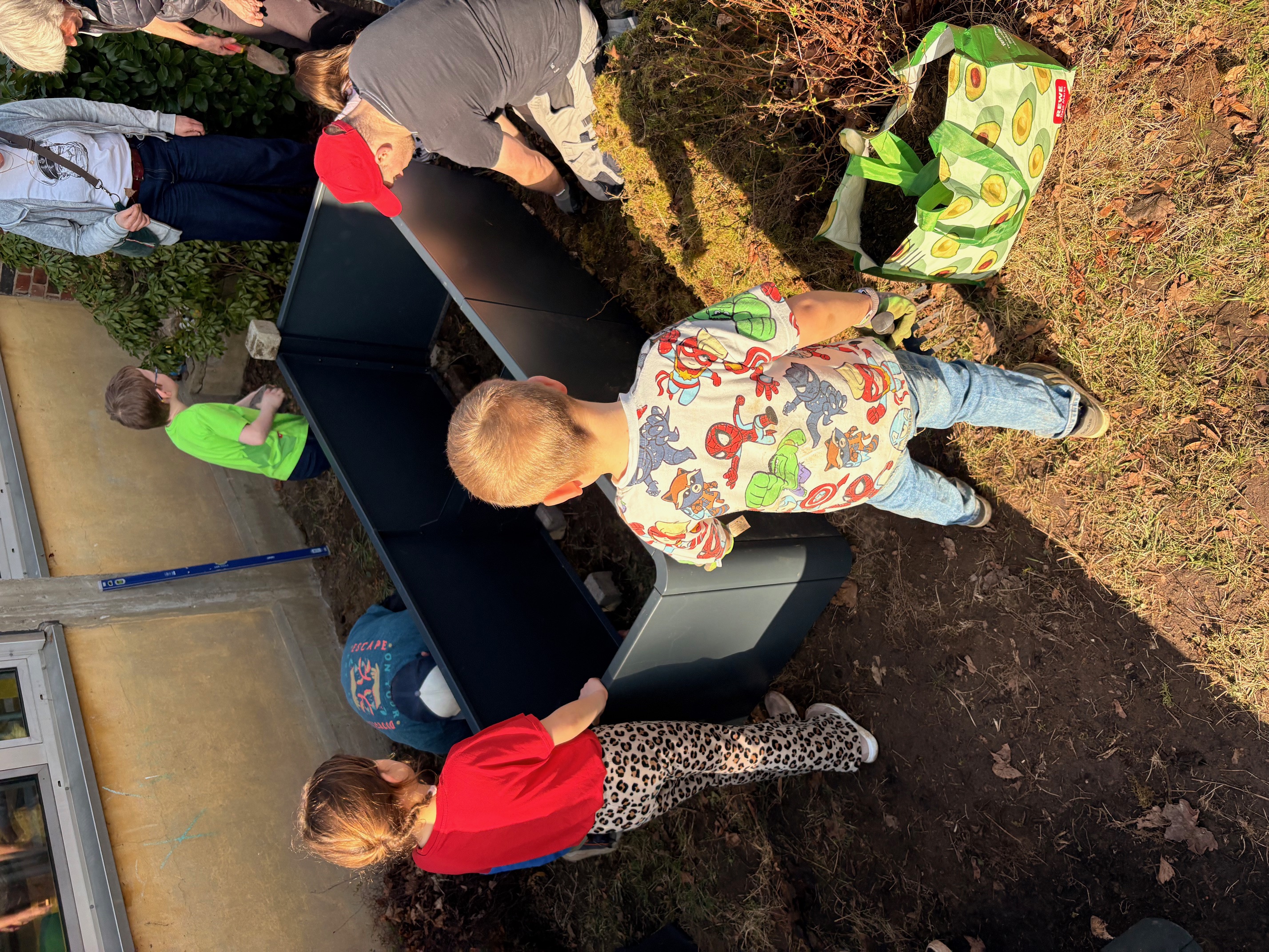 Das Schulgelände von oben